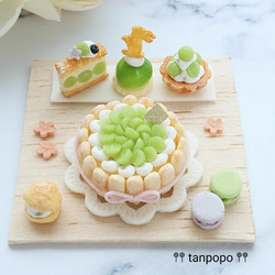 受注製作】イチゴのケーキセット【ミニチュア】 立体・オブジェ