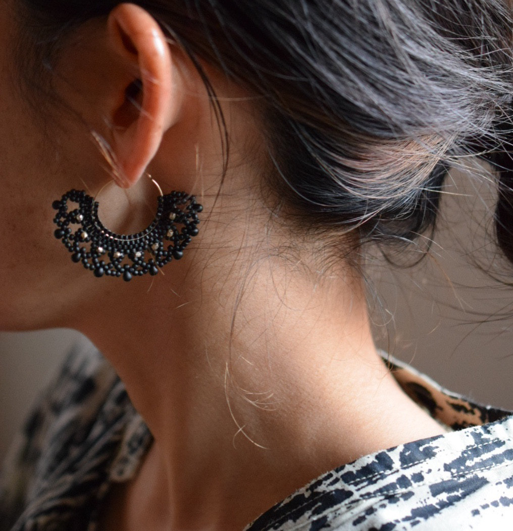 【14kgf】lace ブラック/ 大人カジュアル レース編み モード マットカラー 4,536円