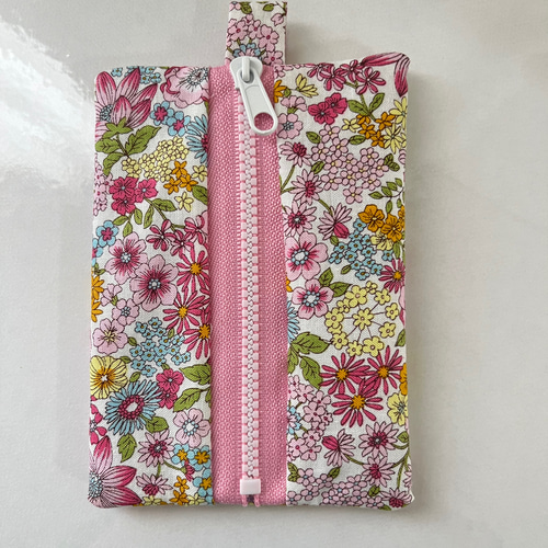 花柄*°チャック付きポケットティッシュケース その他ファッション雑貨