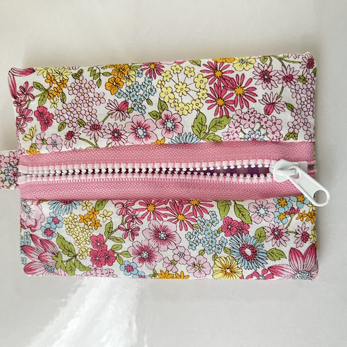 花柄*°チャック付きポケットティッシュケース その他ファッション雑貨
