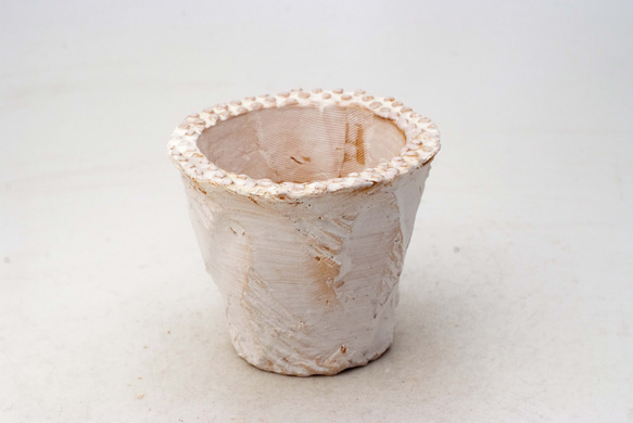 陶器製（2号ポット相当）多肉植物の欲しがる植木鉢 OPSS-4403 1枚目の画像