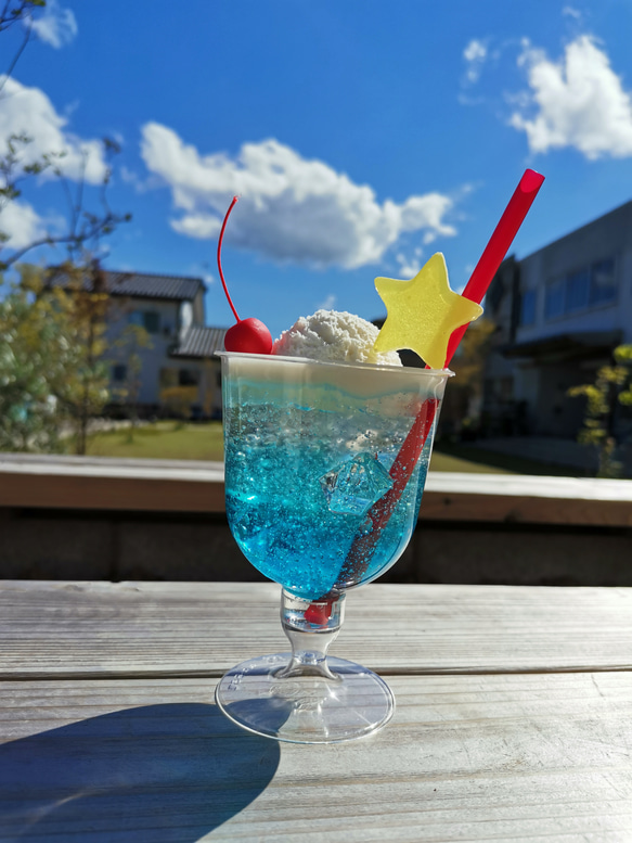 レトロデライトクリームソーダ - フェイクフード＆食品サンプル