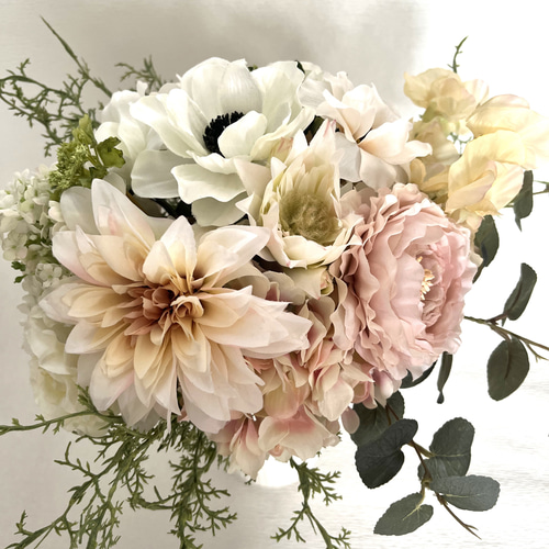 アーティシャルフラワー芍薬セルリアアネモネクラシカル ブーケ Flower