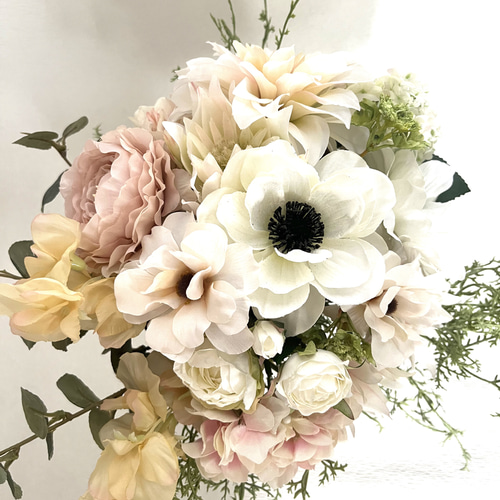 アーティシャルフラワー芍薬セルリアアネモネクラシカル ブーケ Flower