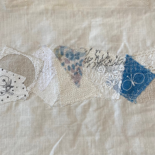 ハンドメイド　トートバッグ　ミナペルホネン　アネモネ　リバティ　刺繍花柄　297 flower crown バッグ - minä perhonen