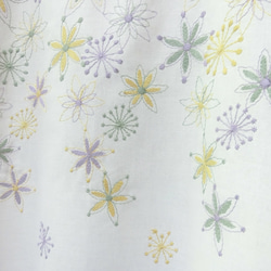 ◆sale◆お花と雪の刺繍 半袖ワンピース  白 7枚目の画像