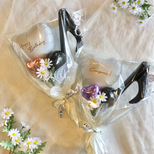 発表会・推し活】モノトーンおんぷ♪ブーケ│バルーンブーケ｜お祝い