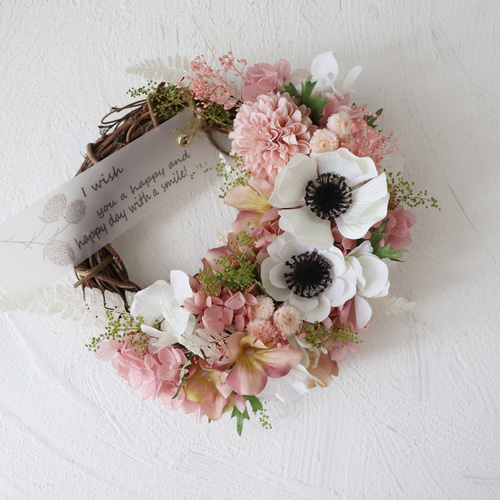 再販×3 アネモネ リース ～espoir～ リース HORTENSIAオルタシア 通販  