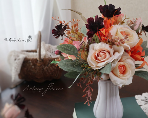 シルビア 花 薔薇 花瓶 バンケット オレンジ背景 額縁 アート 生花】バラ(オレンジ) 品種おまかせ【60cm/愛知県】｜Flower