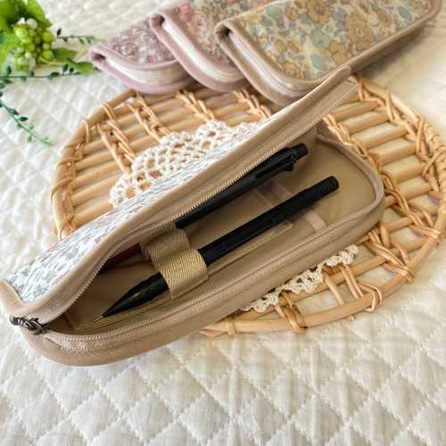 きちんとさんのペンケース リバティ メドウテイルズ フレンチカラー系