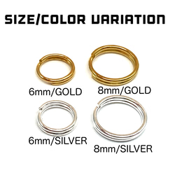 【約200個】二重丸カン 8㍉/ﾎﾜｲﾄｼﾙﾊﾞｰ　基礎パーツ　マルカン/F-26-3 [送料無料] 4枚目の画像