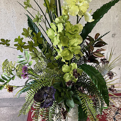 光触媒　人工観葉植物　ウォールグリーン　フェイク　バンダオーキッドアレンジ 光触媒 人工観葉植物 ウォールグリーン フェイク フラワー