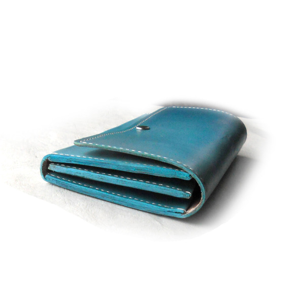 長財布　ペイルブルー（青磁色） 5枚目の画像
