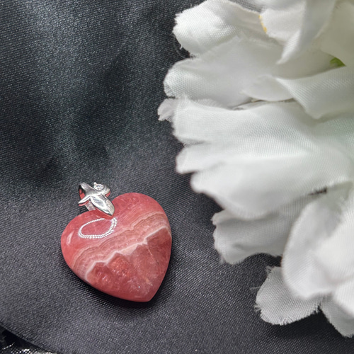 インカローズ（ロードクロサイト） 天然石ペンダントトップ シルバー