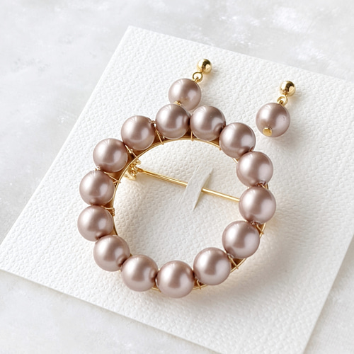 即納お正月2026 【特集掲載】パールのリングブローチ＆ピアス