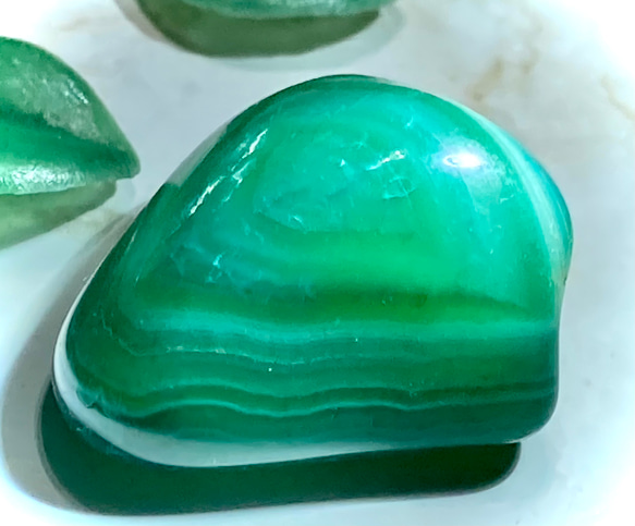 強力邪気払い】天眼石 グリーンアゲート 瑪瑙 原石 タンブル その他