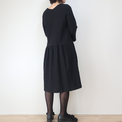堅挺的棉麻，無透視感❣簡約縮褶連衣裙（M號/共11種顏色） 第11張的照片