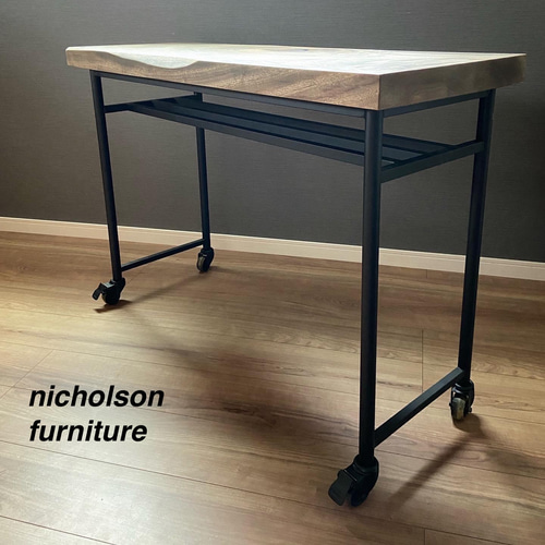 DIYアイテム 】アイアン脚 ハイタイプ テーブル・デスク用 キャスター