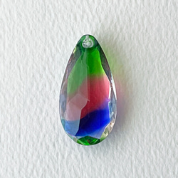 Glass Pendant Pear 約33mm×17mm [PDT-796-4]＊1個＊Vintage＊ 5枚目の画像