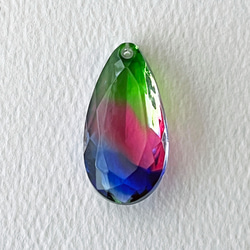 Glass Pendant Pear 約33mm×17mm [PDT-796-4]＊1個＊Vintage＊ 2枚目の画像