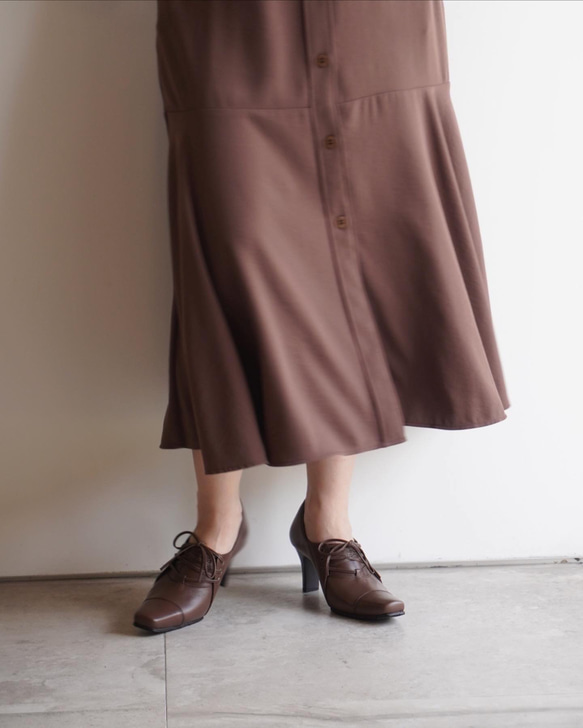 ★zuccotto暢銷款☆人氣繫帶高跟鞋★深棕色 21.5cm-25.5cm 日本產真皮 z3223 第6張的照片