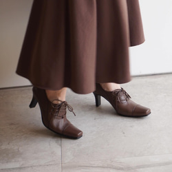 ★zuccotto暢銷款☆人氣繫帶高跟鞋★深棕色 21.5cm-25.5cm 日本產真皮 z3223 第8張的照片