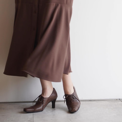 ★zuccotto暢銷款☆人氣繫帶高跟鞋★深棕色 21.5cm-25.5cm 日本產真皮 z3223 第5張的照片