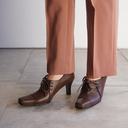 ★zuccotto暢銷款☆人氣繫帶高跟鞋★深棕色 21.5cm-25.5cm 日本產真皮 z3223 第2張的照片