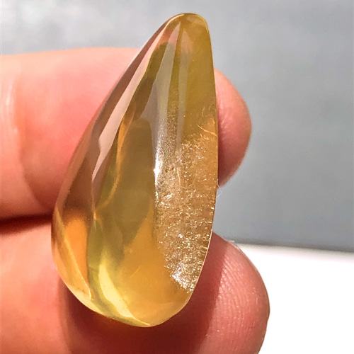 レモンクォーツ[222] 27x21mm 31Cts ルース ／天然石 ／ カボション