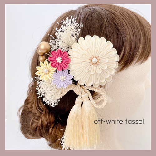 つまみ細工 髪飾り ＊パステルカラー＊ 七五三 成人式 振袖 結婚式