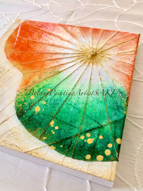 【一点もの】オシャレでユニークな蓮の葉ハッピーアート: The beauty of lotus leaf. 6枚目の画像