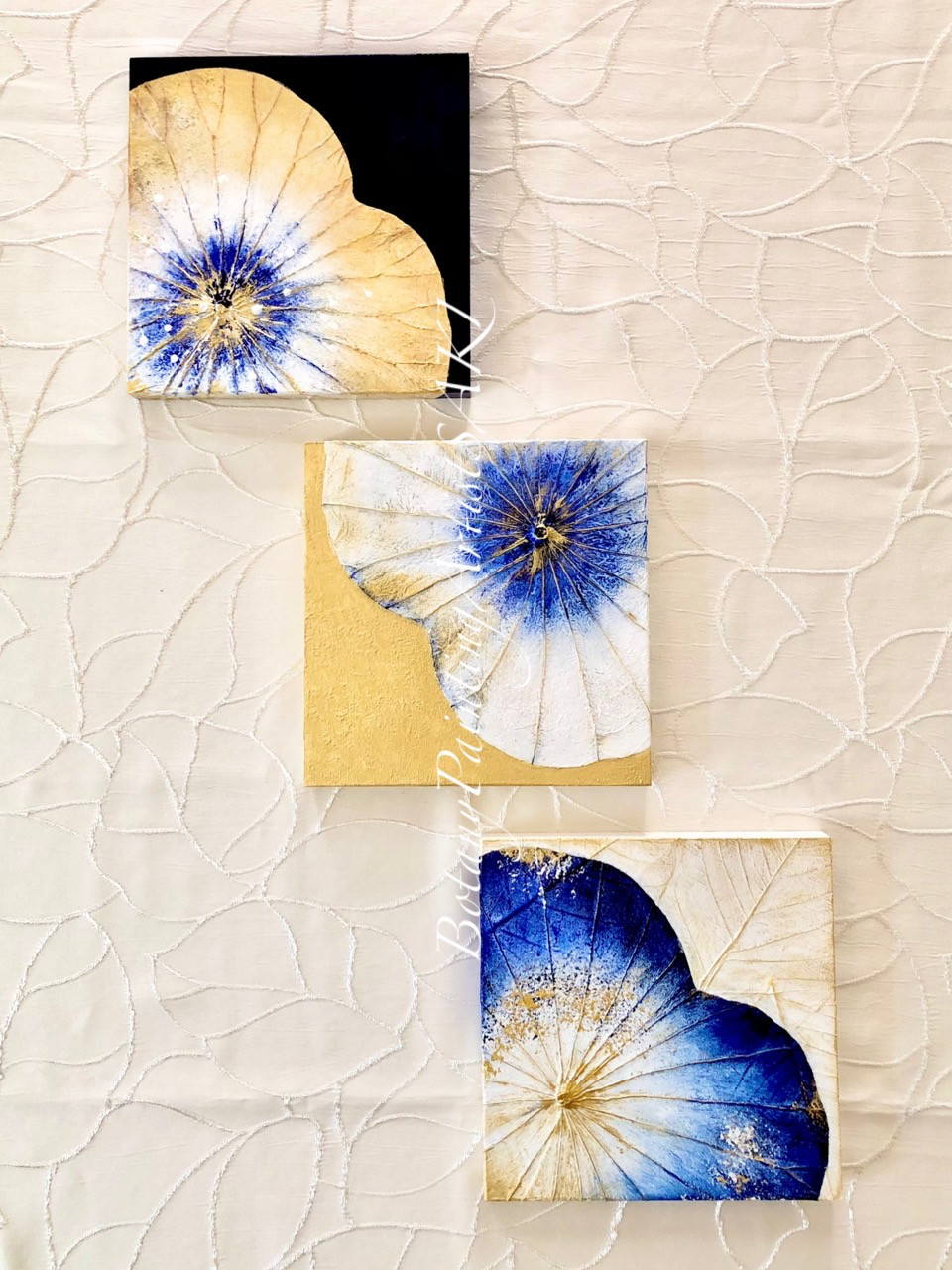 【一点もの】オシャレでユニークな蓮の葉ハッピーアート: The beauty of lotus leaf.