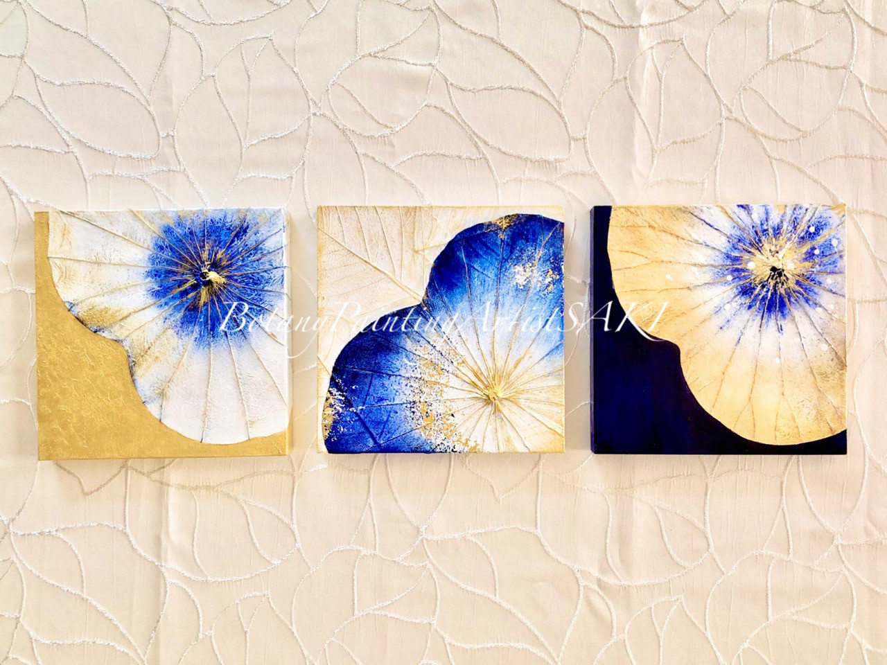 【一点もの】オシャレでユニークな蓮の葉ハッピーアート: The beauty of lotus leaf.