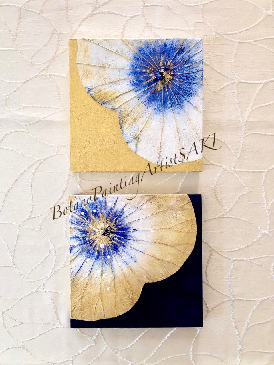 【一点もの】オシャレでユニークな蓮の葉ハッピーアート: The beauty of lotus leaf.