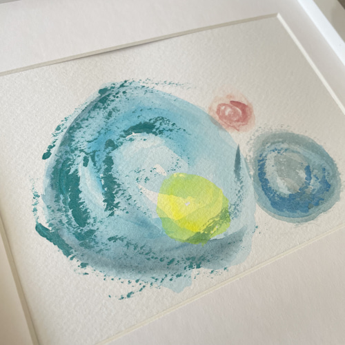 うずまき3 モダンアート 抽象画 ブルー インテリア モデルルーム