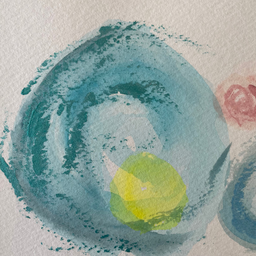 うずまき3 モダンアート 抽象画 ブルー インテリア モデルルーム