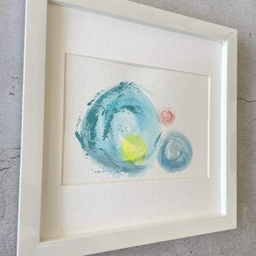 うずまき3 モダンアート 抽象画 ブルー インテリア モデルルーム