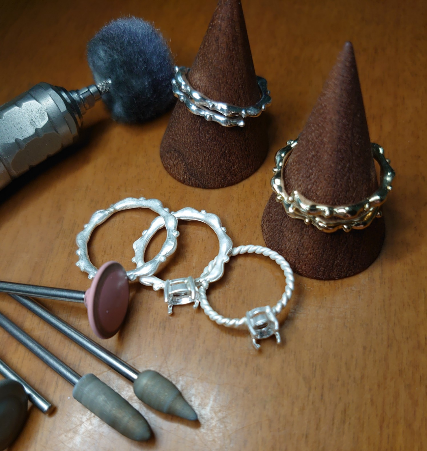 アコヤベビーパール リング/アンティークデザイン/オープンリング/silver925