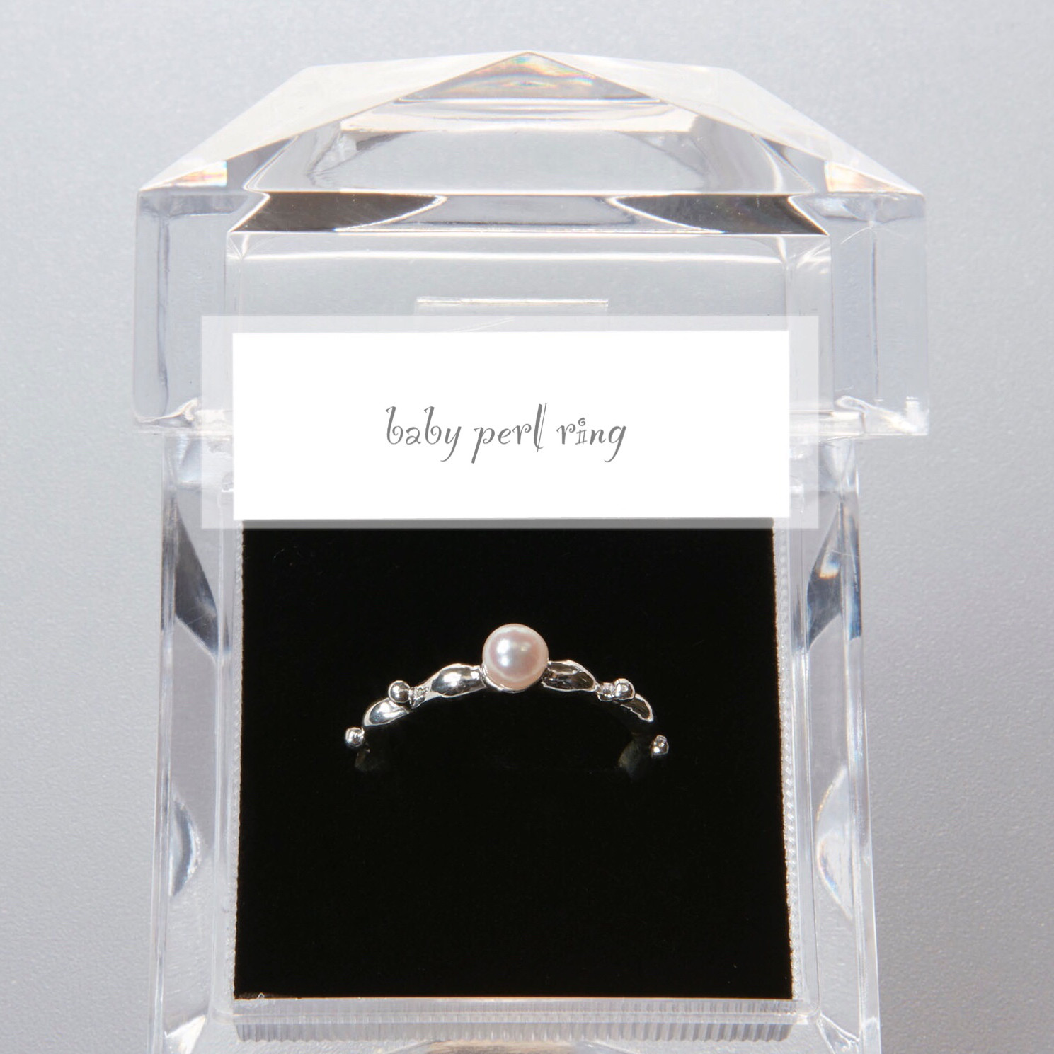 アコヤベビーパール リング/アンティークデザイン/オープンリング/silver925