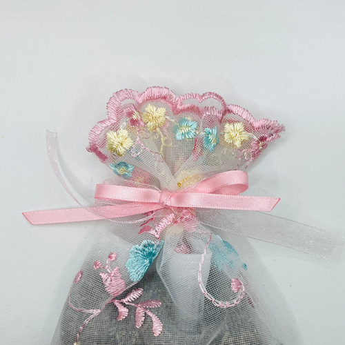 2312-44 ミディサシェ 香り袋 ラベンダーポプリ かわいい小花柄② ピンク 2312-44 ミディサシェ 香り袋 ラベンダーポプリ かわいい小花柄