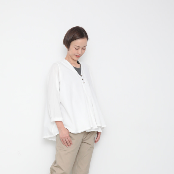 Mitsume開襟衫/白 第1張的照片