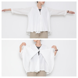 Mitsume開襟衫/白 第4張的照片