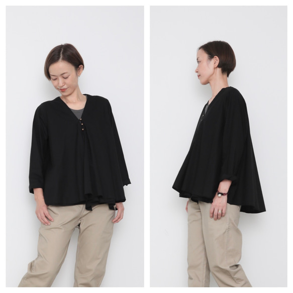 Mitsume cardie / black 2枚目の画像