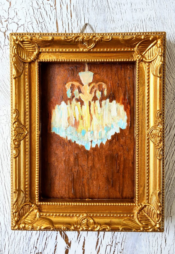 『綻びの肖像』 油彩画 SM 原画 一点物 インテリア 開運 シャンデリア」原画・油彩画・絵画・壁掛け・独立スタンド付き 絵画