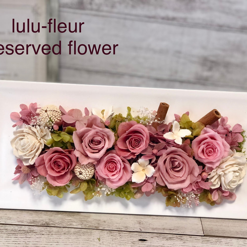 壁にも掛けれる♡くすみピンクのフレームアレンジ 横長30㎝ 『専用