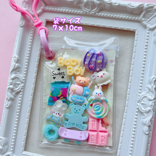 ♥10枚から色が選べる♥ キャンディバッグ キーホルダー ハトメ付き 袋