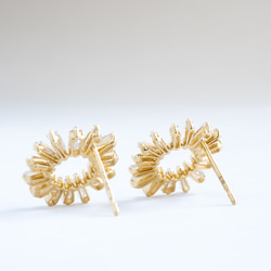 Taper cut diamond Earrings / Spark 4枚目の画像