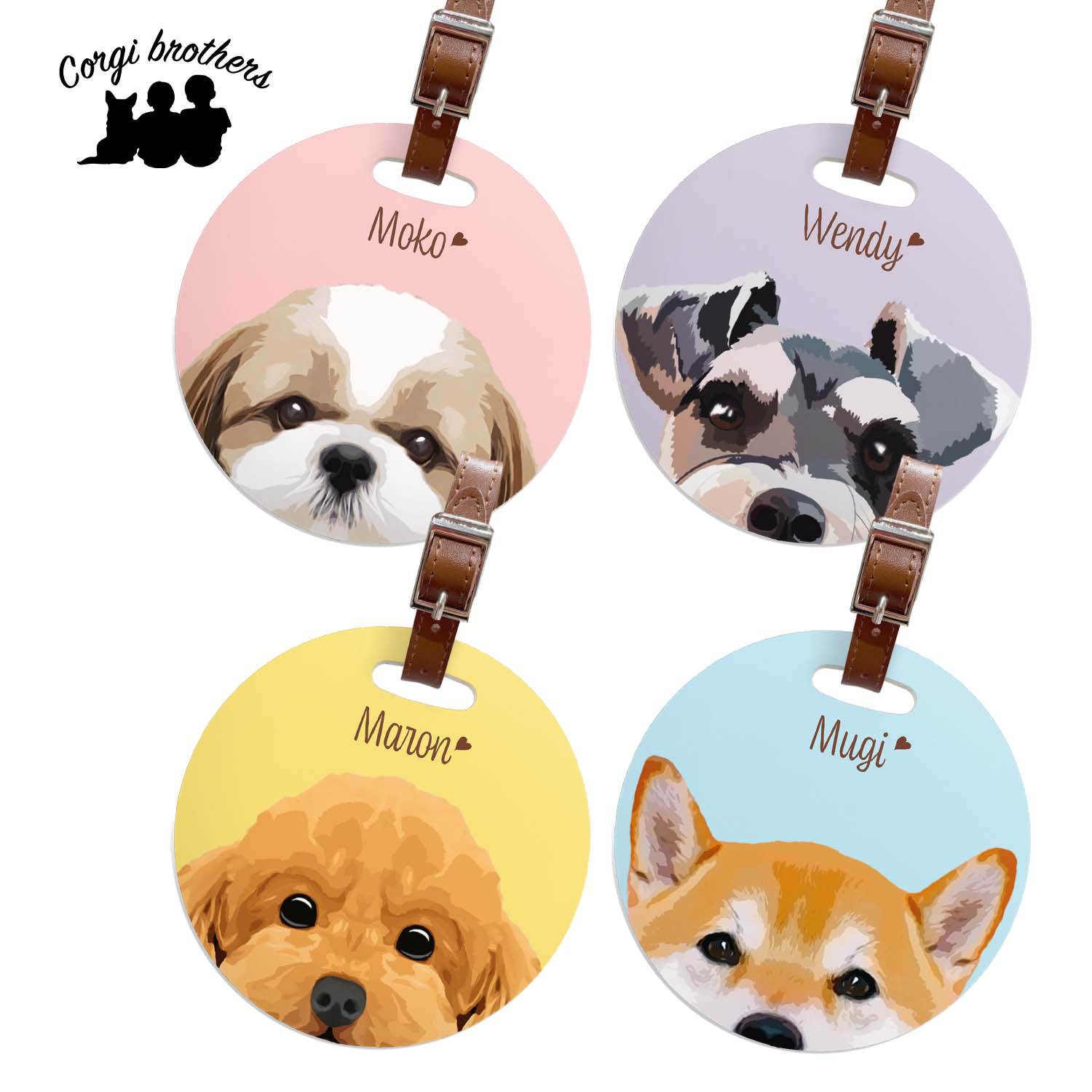 たまろん様 犬 羊毛フェルトストラップ