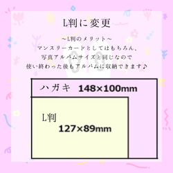 〈ネームカード無料〉くすみピンク マンスリーカード 月齢カード 9枚目の画像