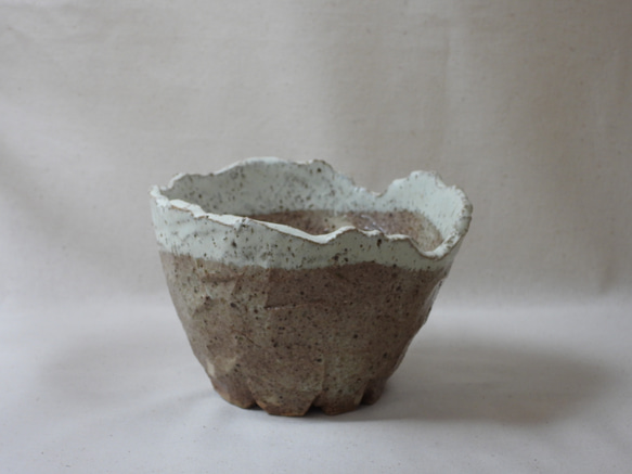 山肌陶製植木鉢(白) 6枚目の画像